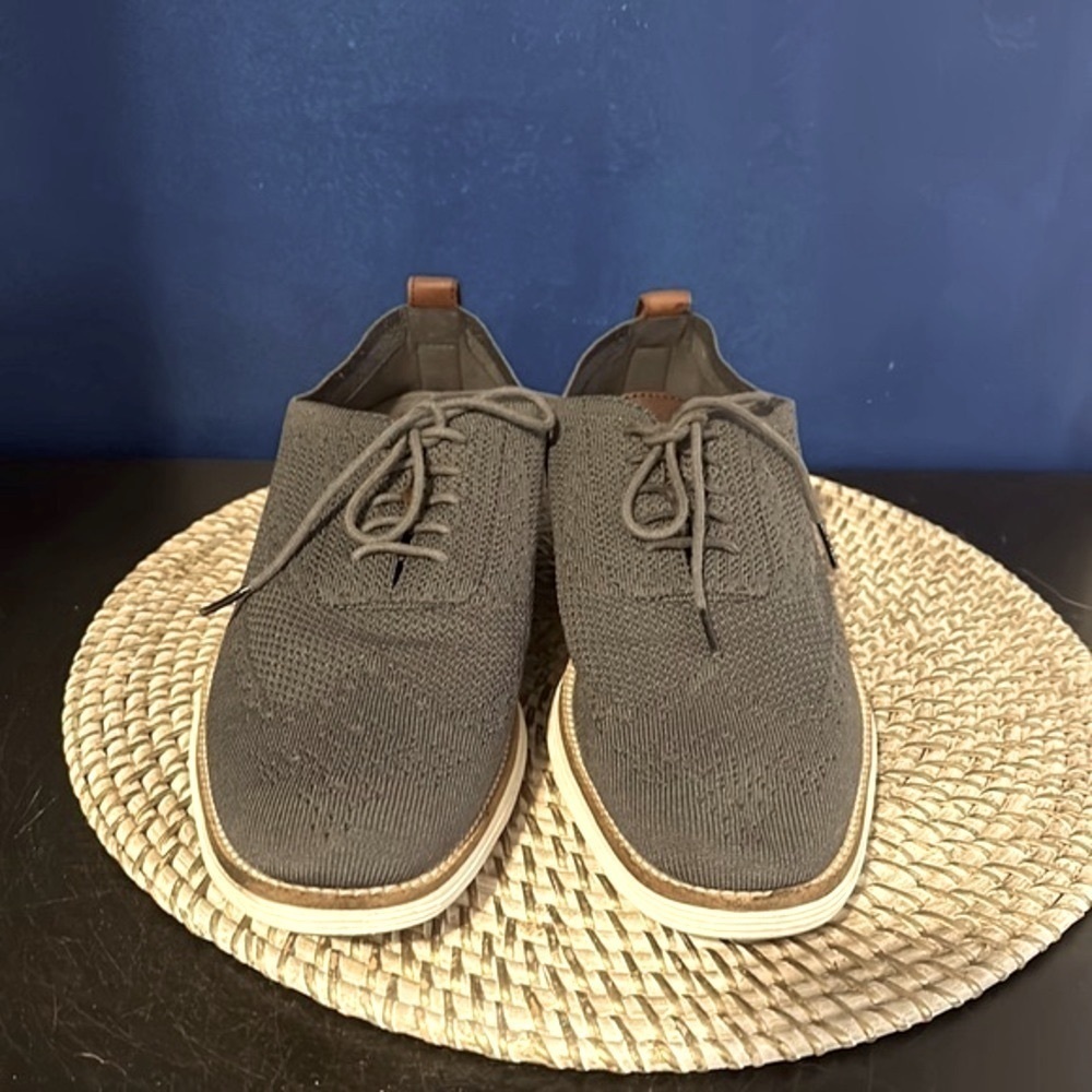 Cole Haan Zerogrand Stitchlite Oxford Ironstone Knit Lace-Up Sneakers- Size 11